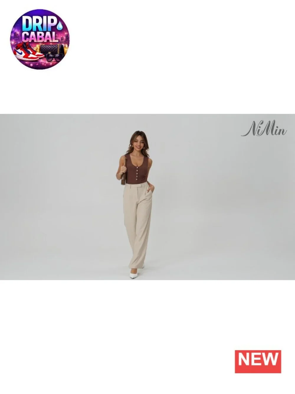 Wide Leg Work Pants High Waisted Dress Trousers with Pockets Front Pleated